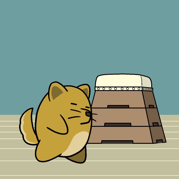 跳び箱跳ばない犬GIFアニメ