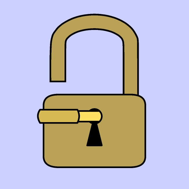 カチャっと開錠アンロックGIFアニメ