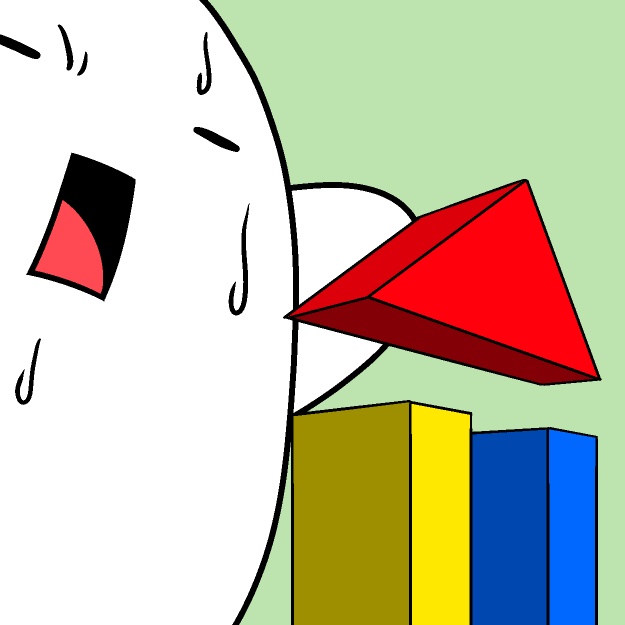 どきどき緊張積み木GIFアニメ