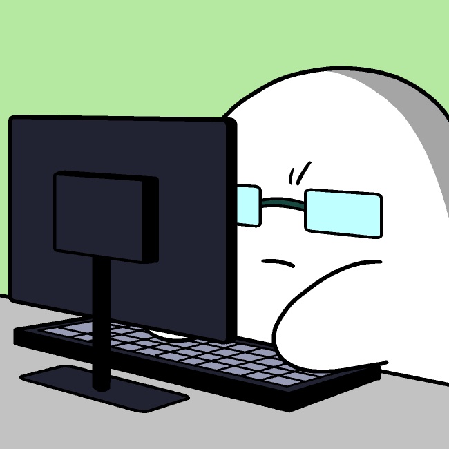 パソコンかちゃかちゃGIFアニメ