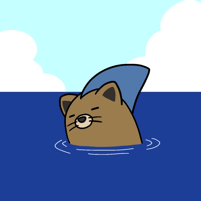 サメと思ったら犬GIFアニメ