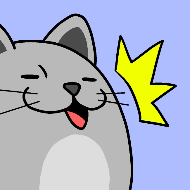 ハッと気付きネコGIFアニメ