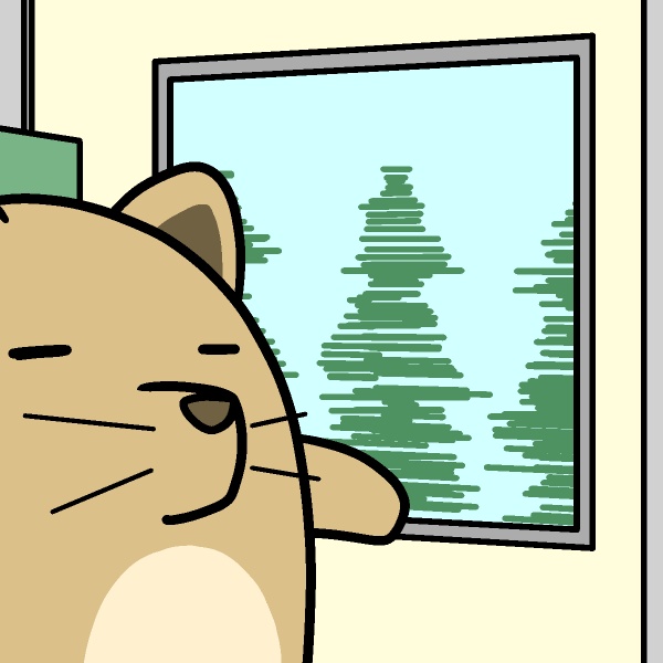 電車旅犬GIFアニメ