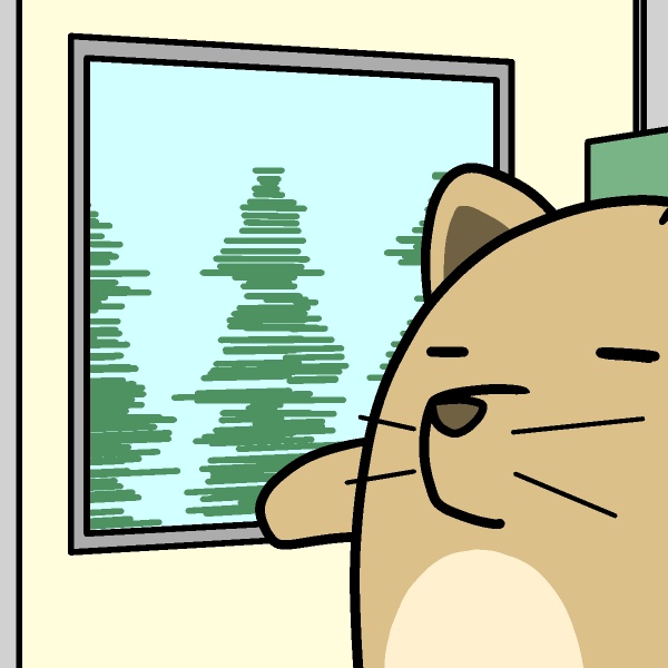 電車旅犬GIFアニメ