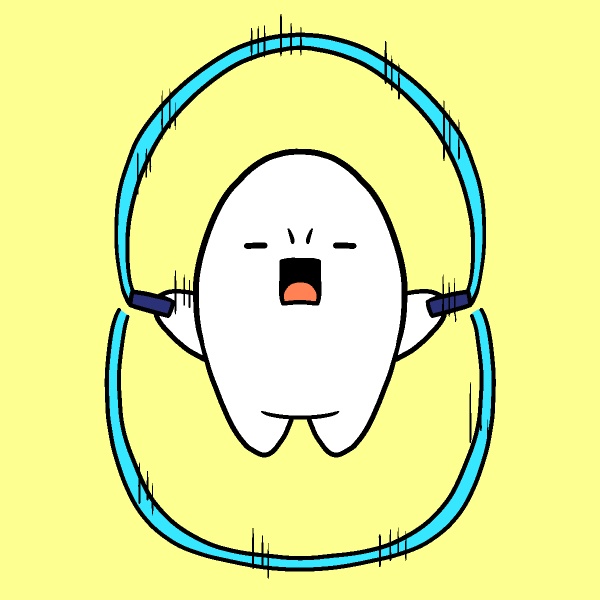 縄跳び二重跳びGIFアニメ