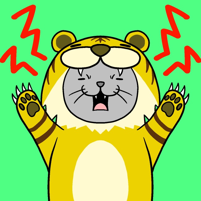 トラなりきりネコGIFアニメ