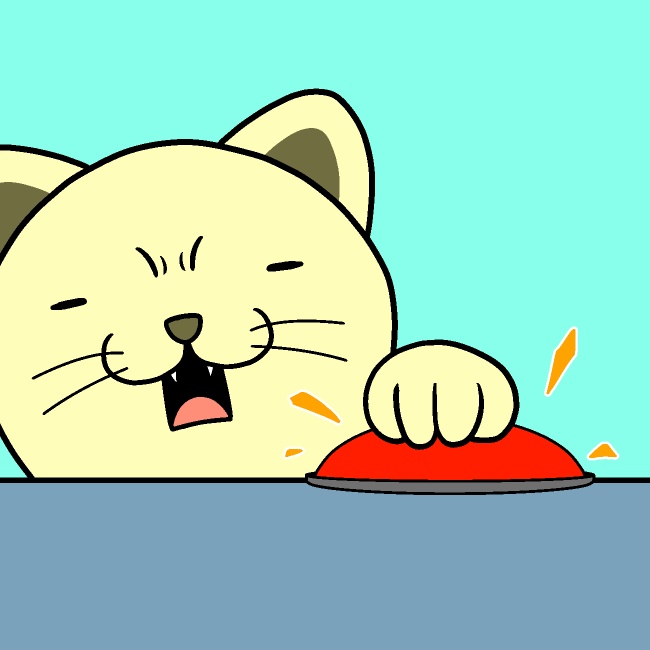 ボタン連打ネコGIFアニメ