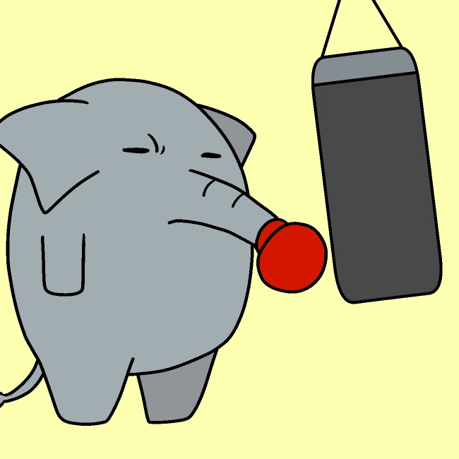 ボクシング象GIFアニメ