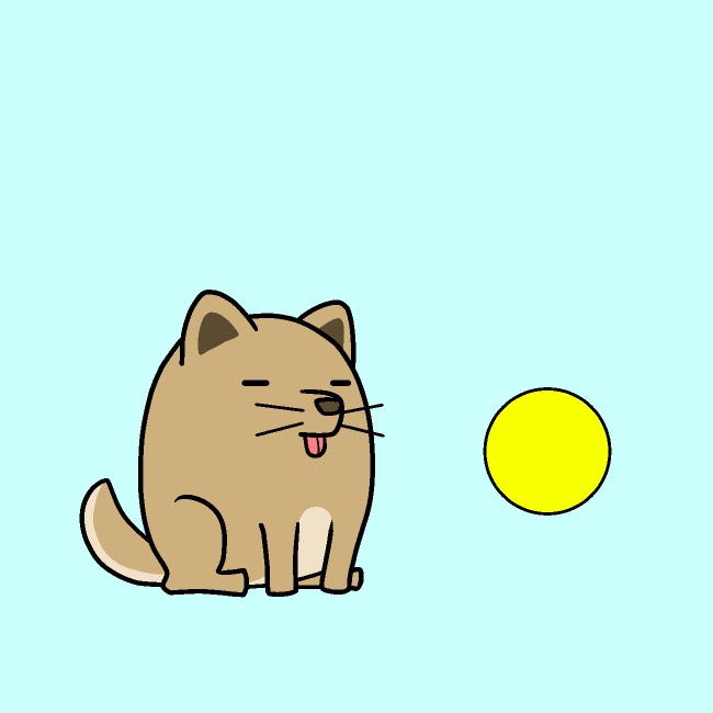 ボール無反応イヌGIFアニメ