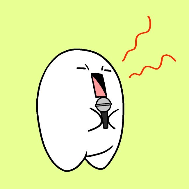 カラオケ熱唱GIFアニメ