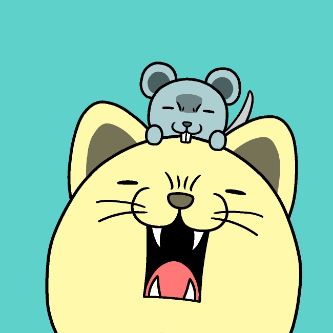 窮鼠猫を噛むGIFアニメ
