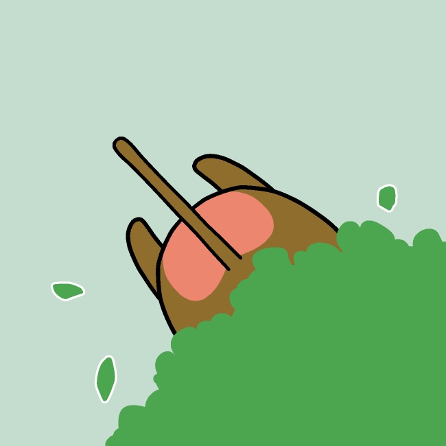 頭隠して尻隠さずサルGIFアニメ