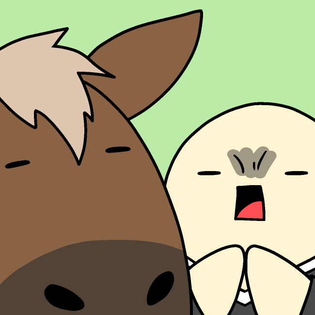 馬の耳に念仏GIFアニメ