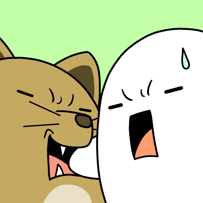 飼い犬に手を嚙まれるGIFアニメ