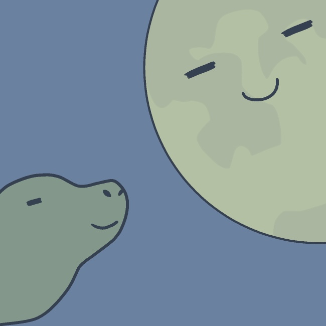 月とスッポンGIFアニメ