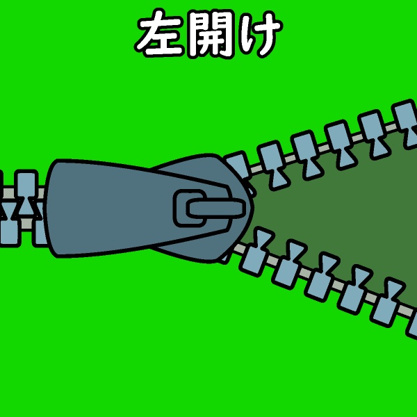 ファスナー開けGIFアニメ