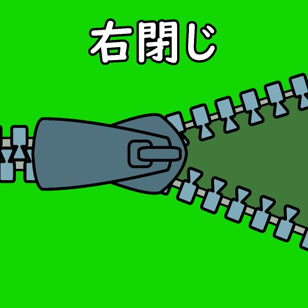 ファスナー閉じGIFアニメ