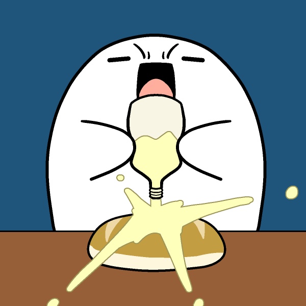マヨネーズぶしゃー！GIFアニメ