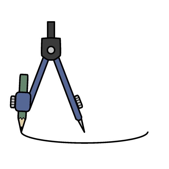 コンパス円描画GIFアニメ