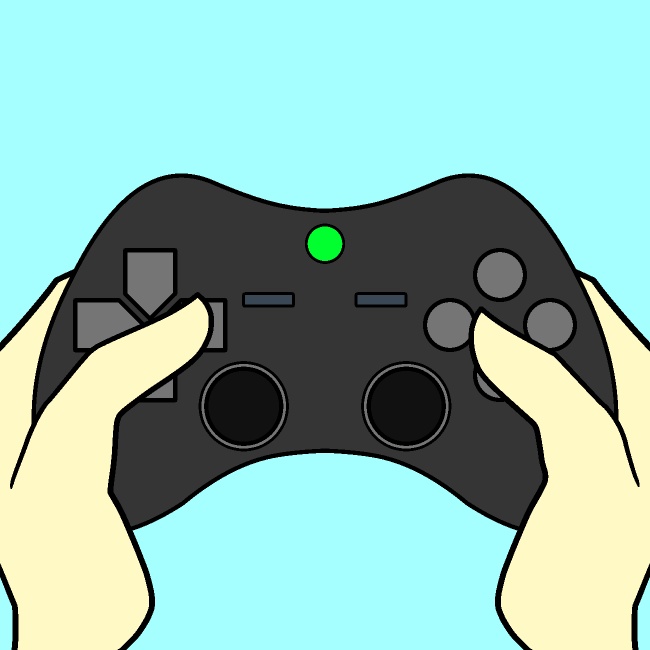 ゲームコントローラー操作GIFアニメ