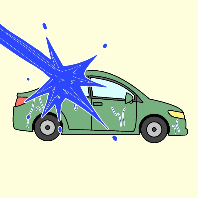 雑な洗車GIFアニメ