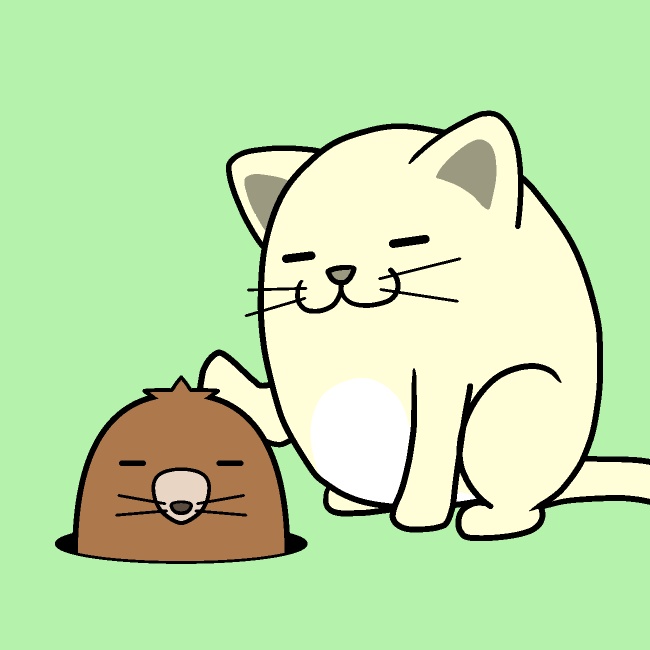 モグラ戻しネコGIFアニメ