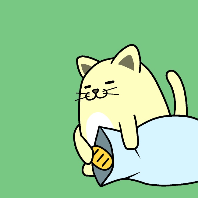 猫に小判GIFアニメ