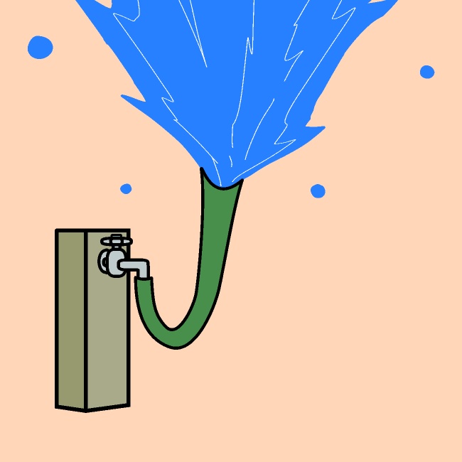 暴れるホースGIFアニメ