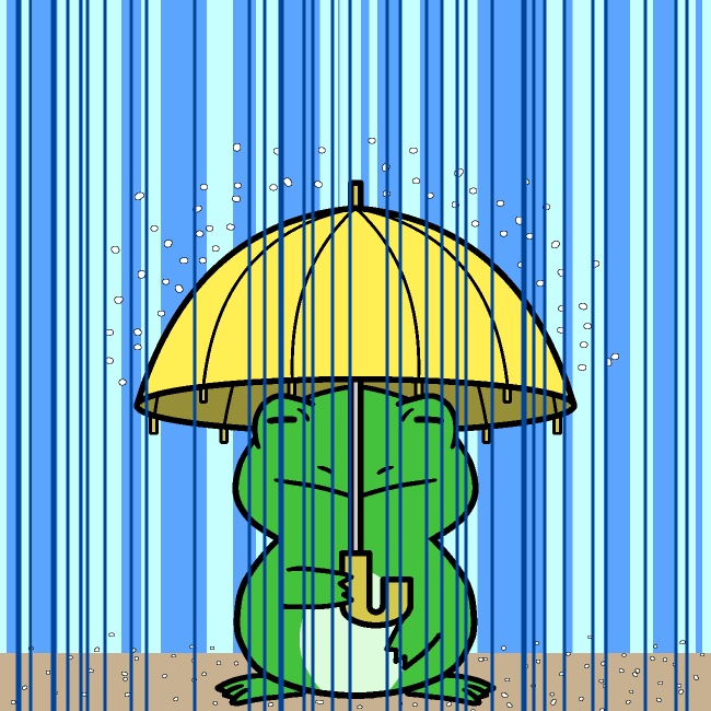 大雨カエルGIFアニメ