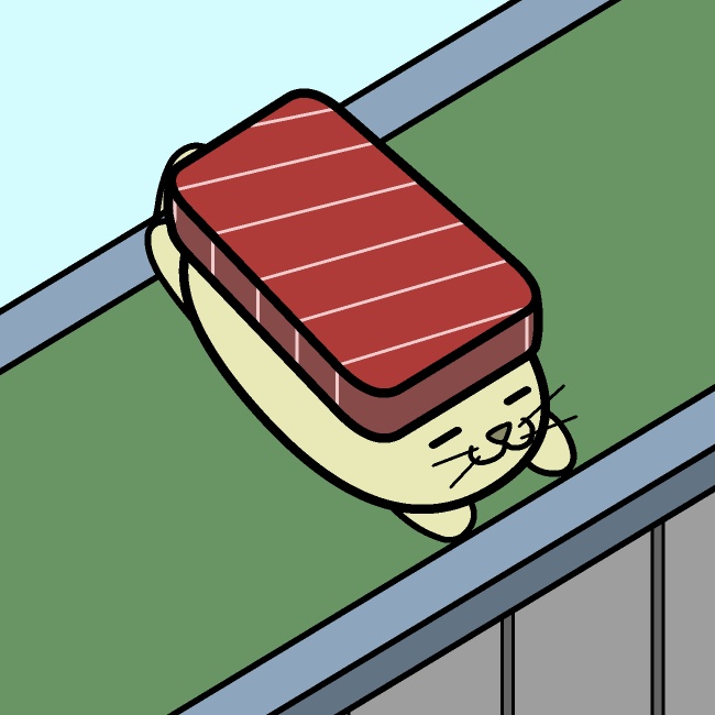 ネコ寿司工場GIFアニメ