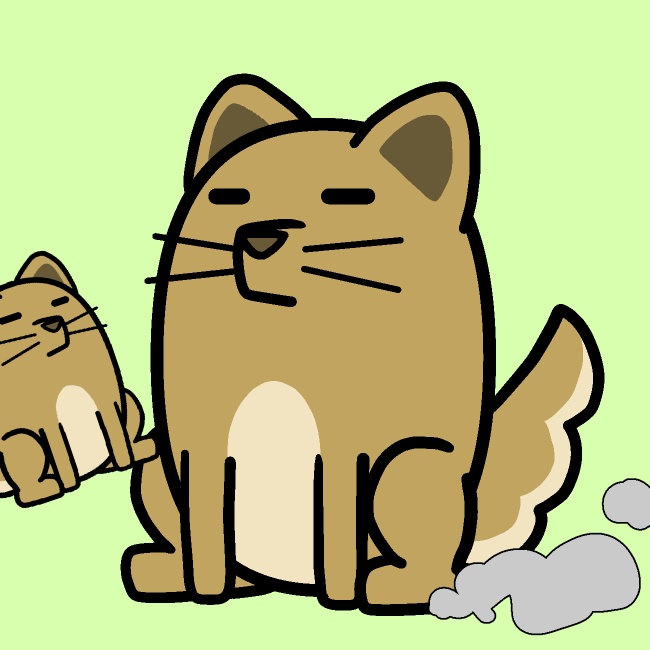 大は小を兼ねるイヌGIFアニメ