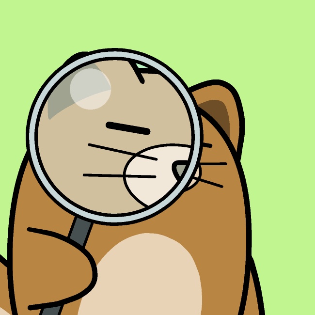 虫めがね覗き見イヌGIFアニメ