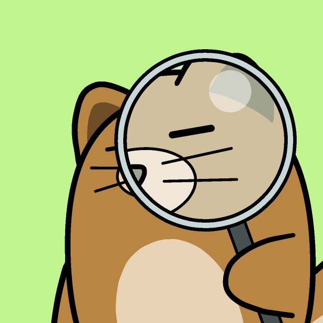 虫めがね覗き見イヌGIFアニメ