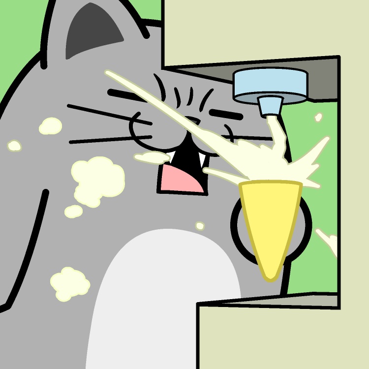 ソフトクリーム機ブシャーGIFアニメ