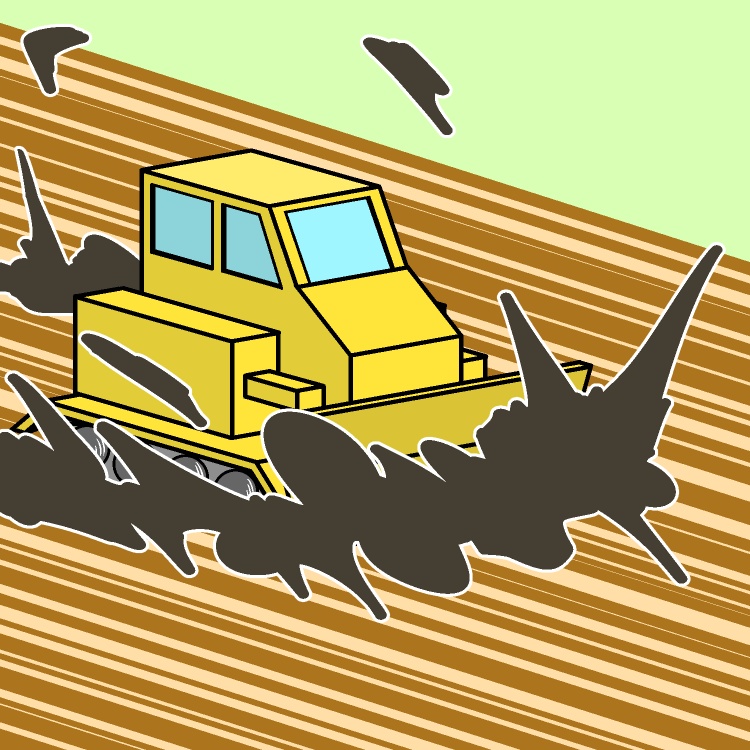 爆進ブルドーザーGIFアニメ