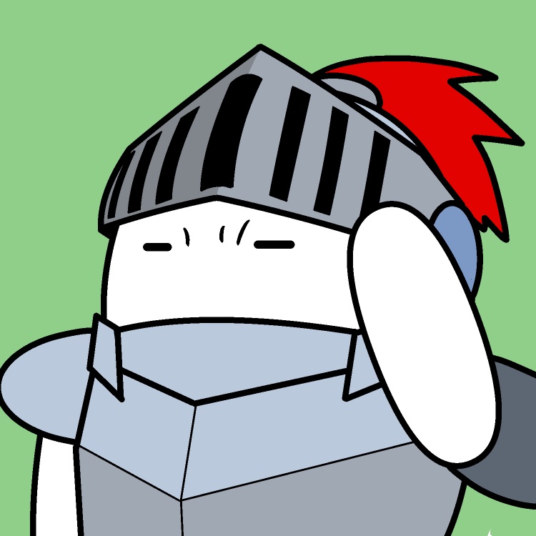 面落ちイライラ騎士GIFアニメ