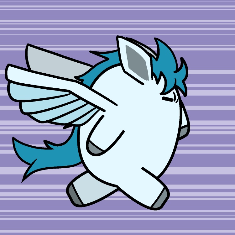 飛ばずに走るペガサスGIFアニメ