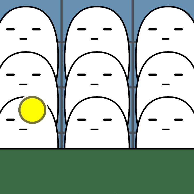 テニス試合観客GIFアニメ