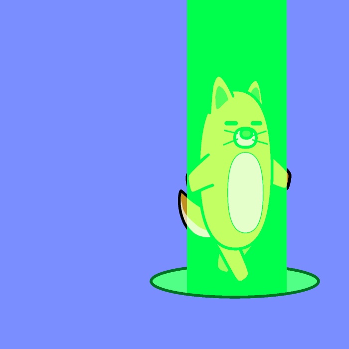 ワープゾーンに入るイヌGIFアニメ