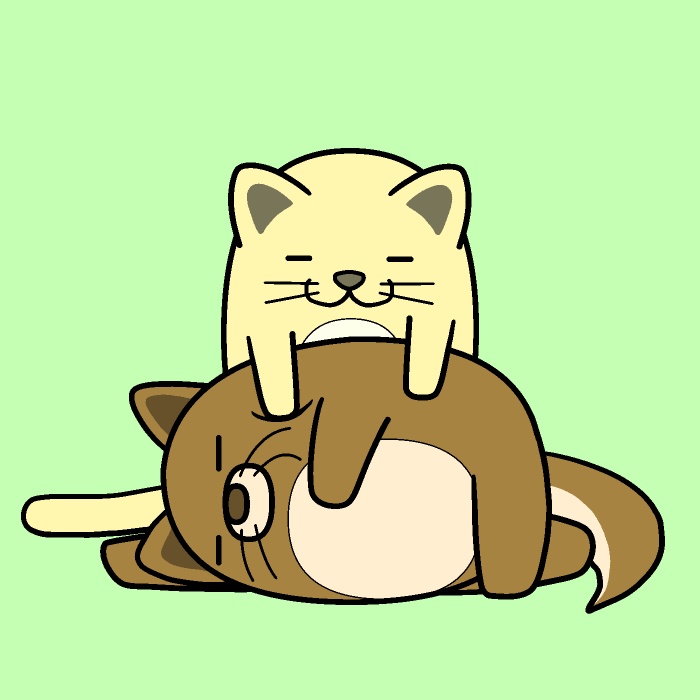 ネコふみふみwithイヌGIFアニメ