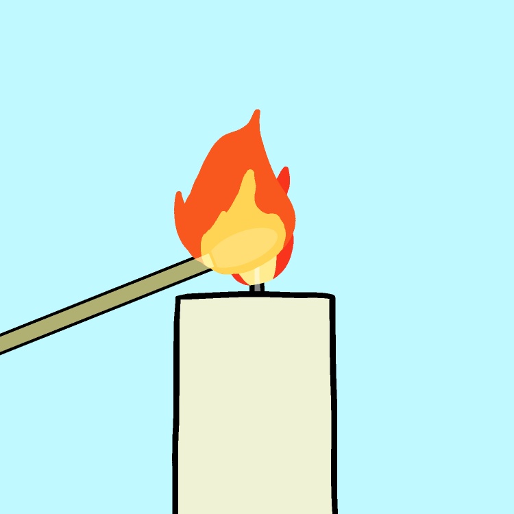 ろうそく点火GIFアニメ