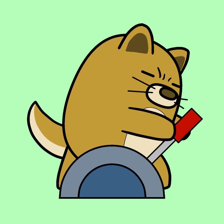 レバースイッチONイヌGIFアニメ