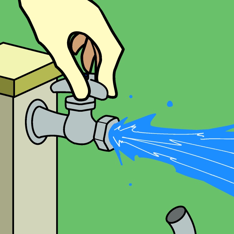 蛇口から水ブシャーGIFアニメ