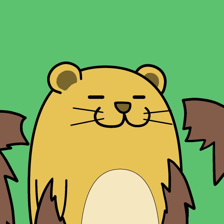 ライオンからトラー!GIFアニメ