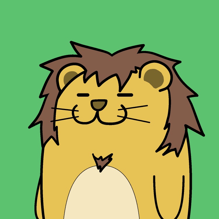 トラからライオンー!GIFアニメ