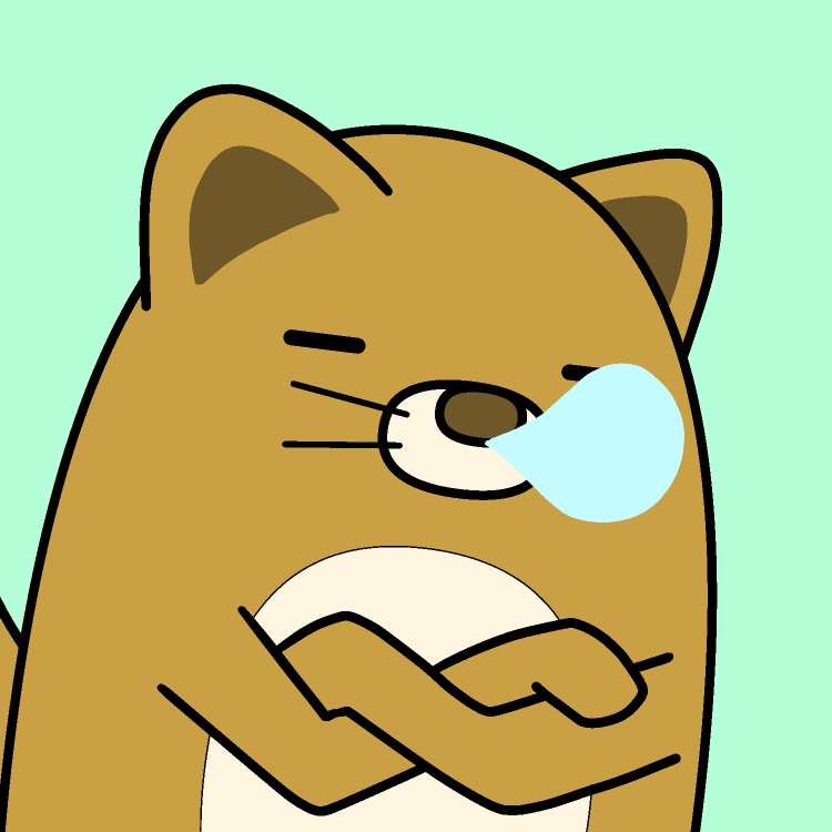 考えてたら寝てたイヌGIFアニメ