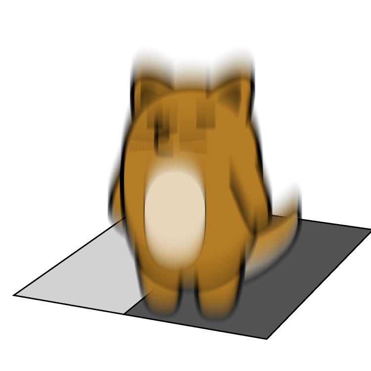 落とし穴に落ちるイヌGIFアニメ