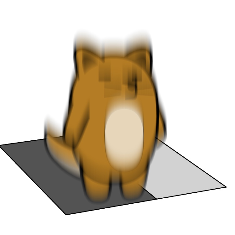 落とし穴に落ちるイヌGIFアニメ