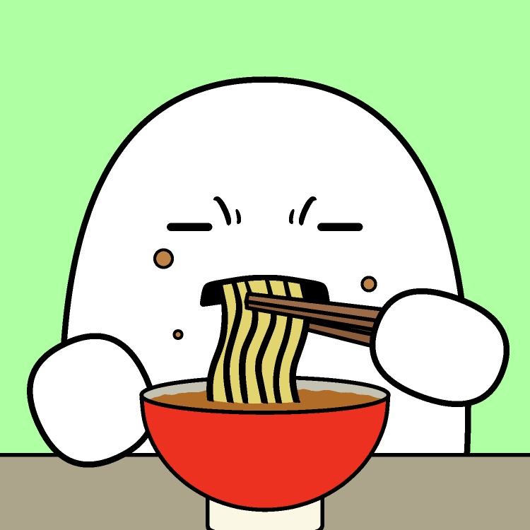全力ラーメン食いGIFアニメ