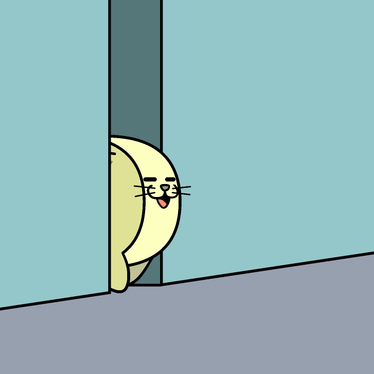 隙間から出てくるネコGIFアニメ